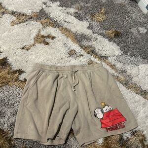 Peanuts Tan Athletic Men's Shorts